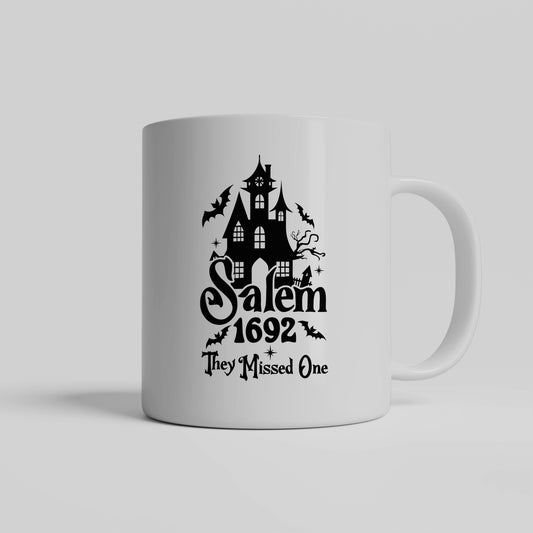 Salem 1692 They Missed One- White Coffee Mug