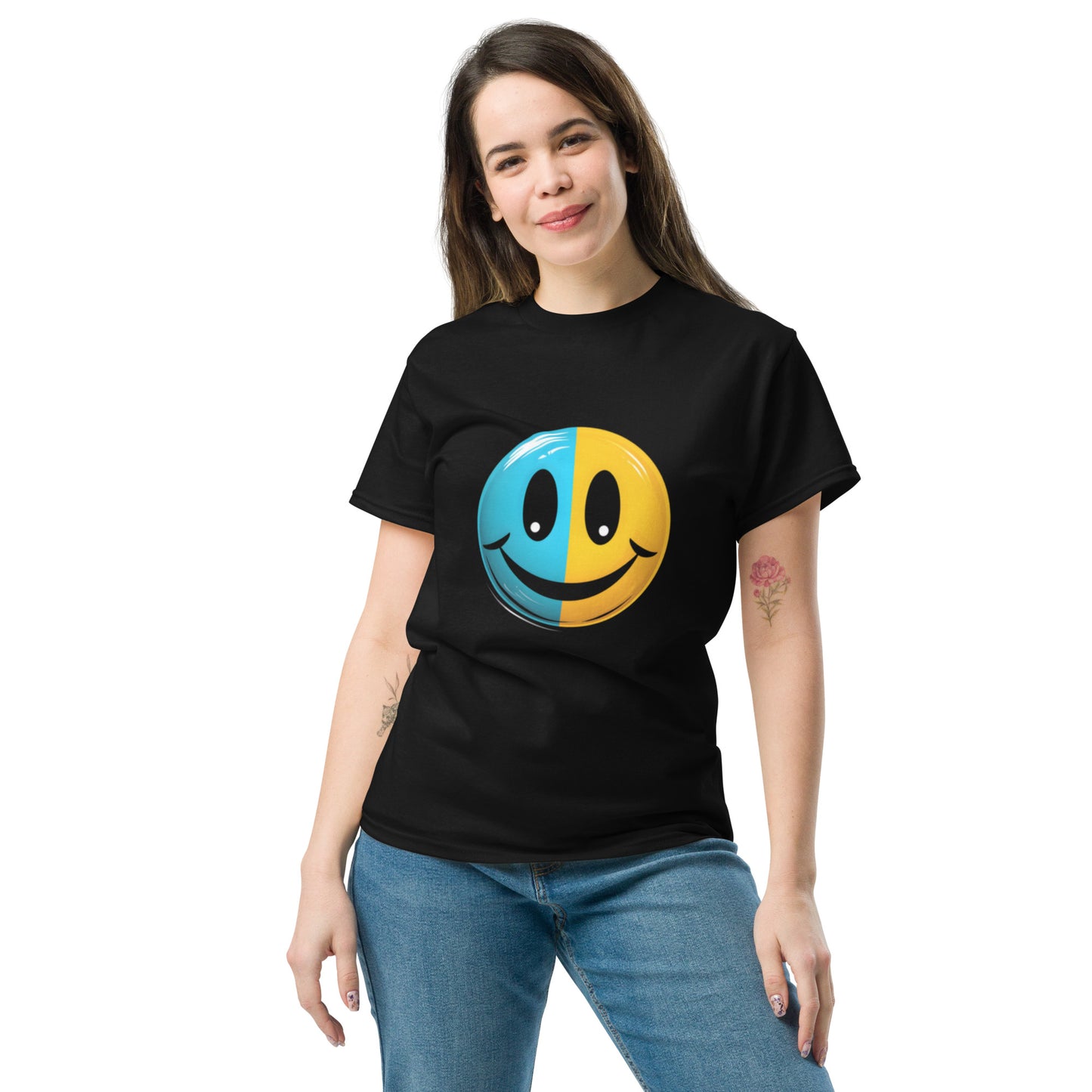 Bi-color Smile Unisex classic tee