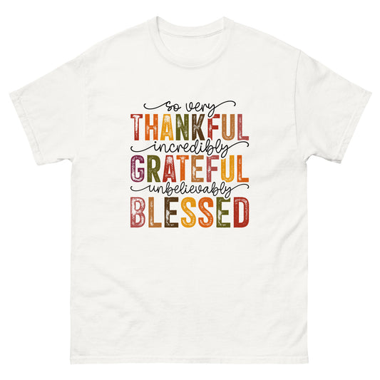 Grateful, Thankful, Blessed- Unisex classic tee